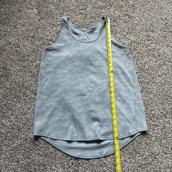 Lululemon Essential pleated light gray camo print racerback tank top - Picture 8 of 9
